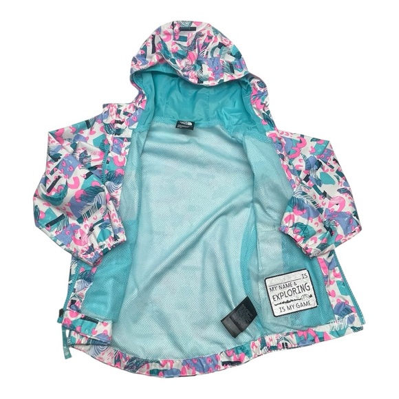 THE NORTH FACE Toddler Tailout Rain Jacket Size: 2T Color:White/Blue/Pink - Picture 3 of 12